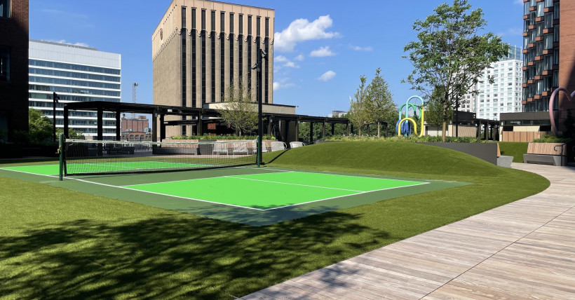 Meet me at the Kendall Square Roof Garden in Cambridge